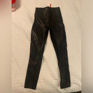 Girls Spanx Faux Leather Leggings - Size S (7/8) - VGUC!